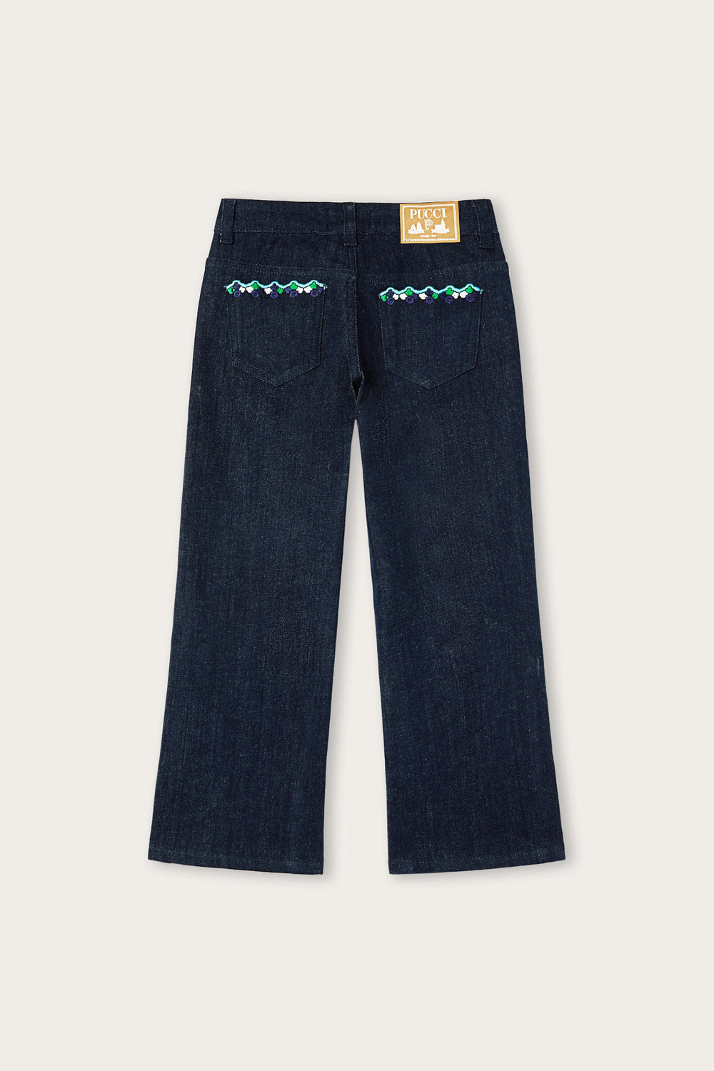 Flared Pants with Embroidered Details
  Pucci