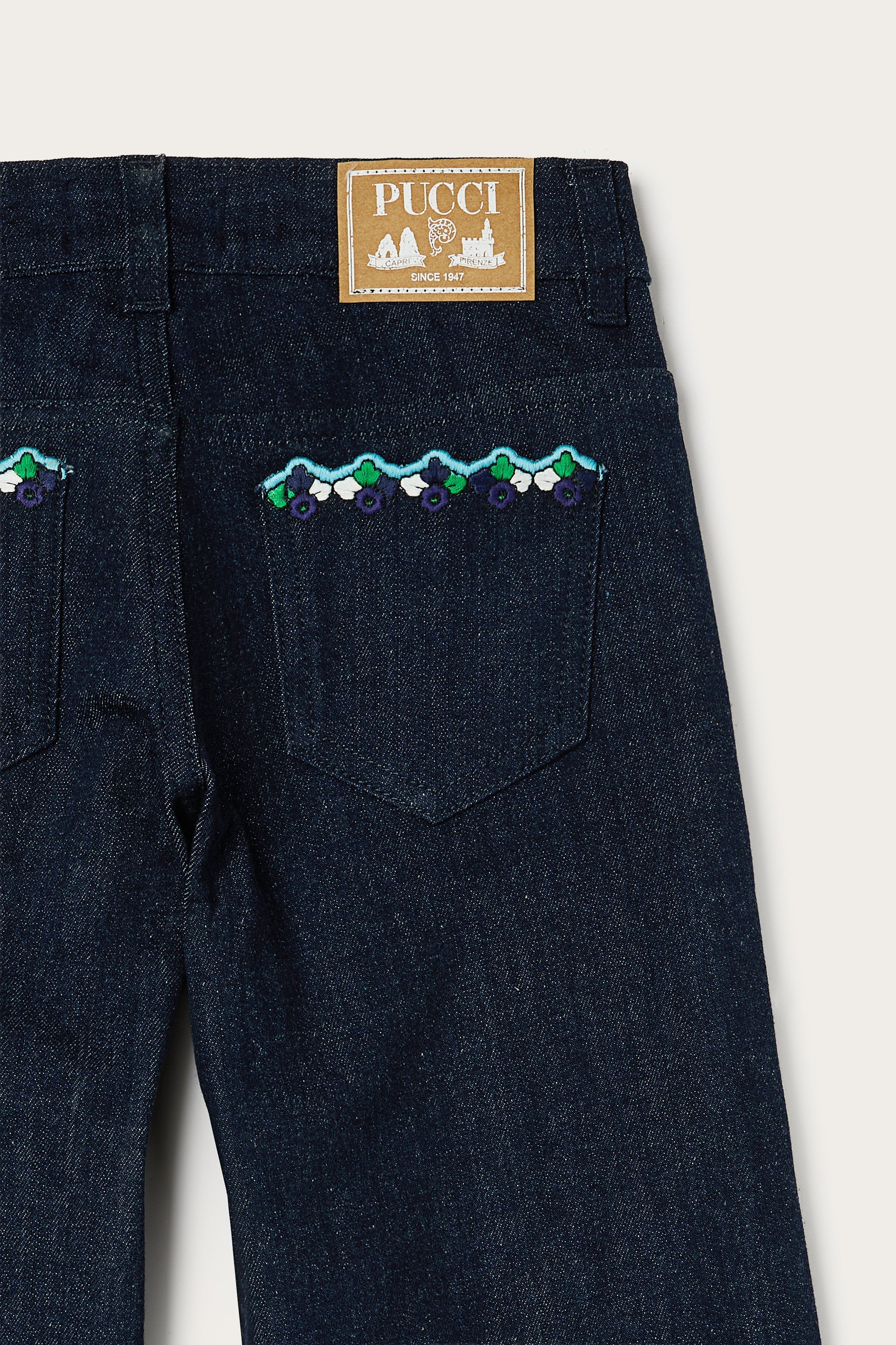 Flared Pants with Embroidered Details
  Pucci