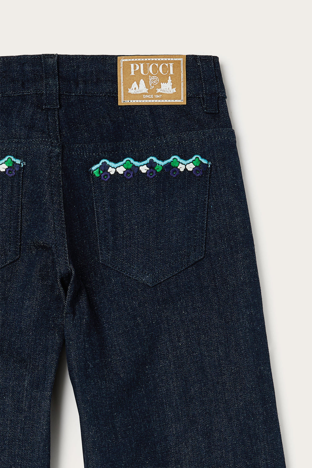 Flared Pants with Embroidered Details
  Pucci