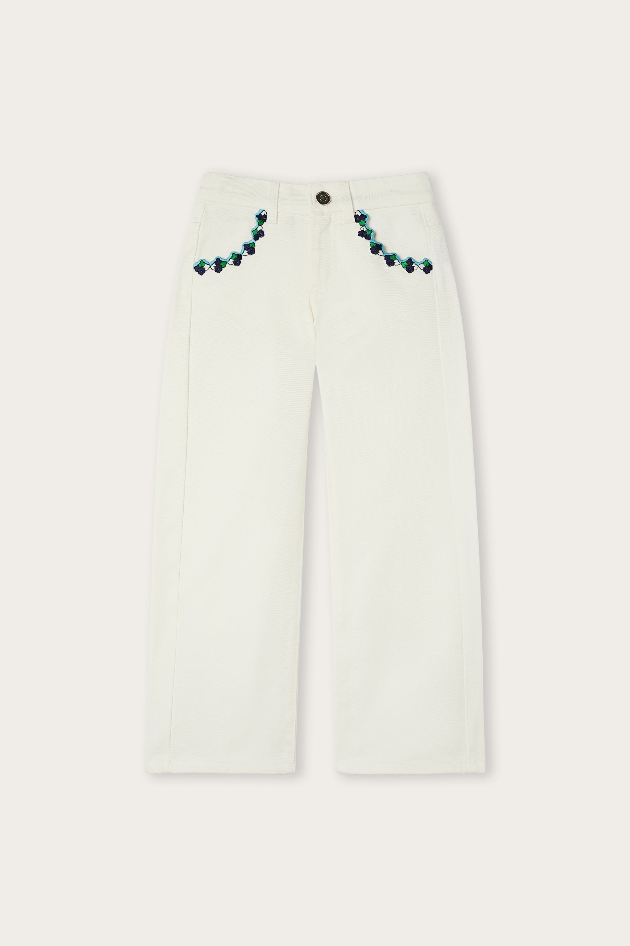 Flared Pants with Embroidered Details
  Pucci