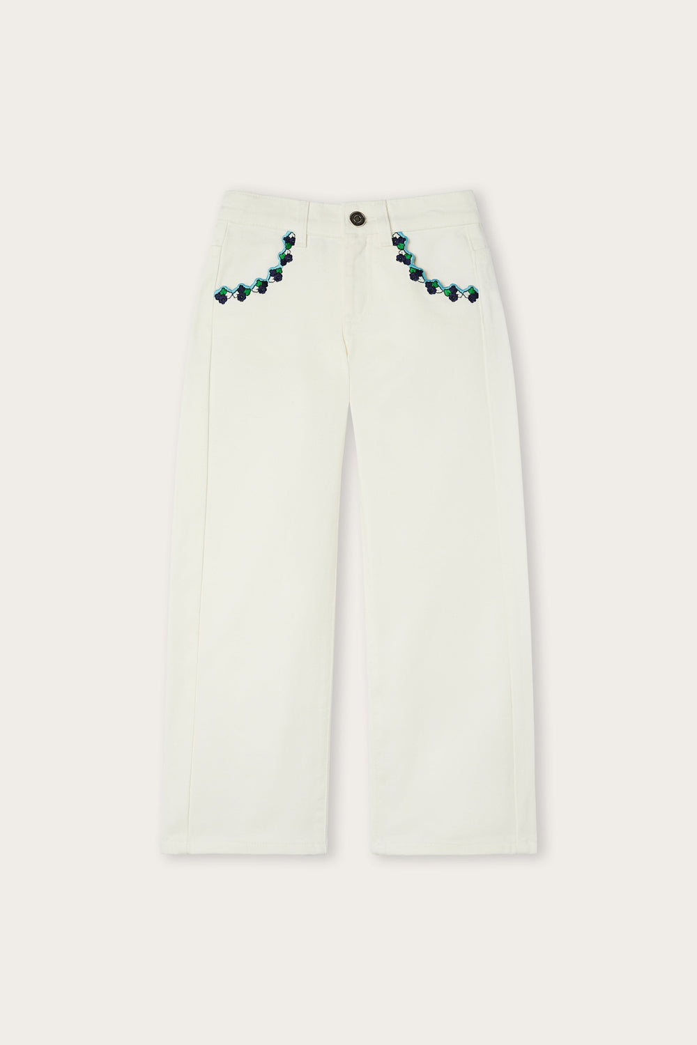 Flared Pants with Embroidered Details
  Pucci