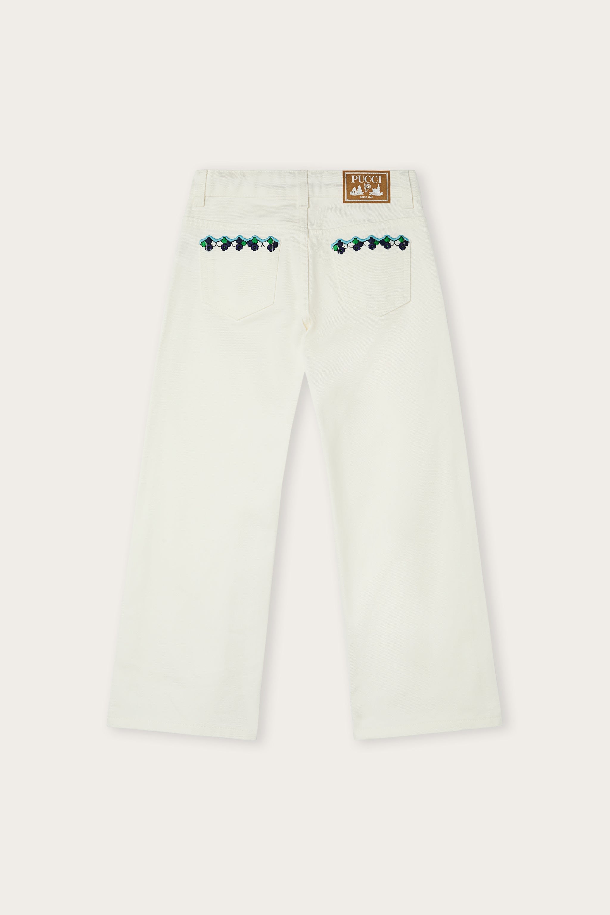 Flared Pants with Embroidered Details
  Pucci