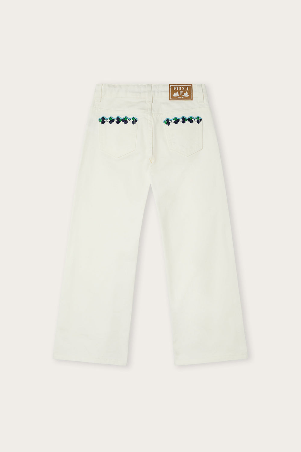 Flared Pants with Embroidered Details
  Pucci