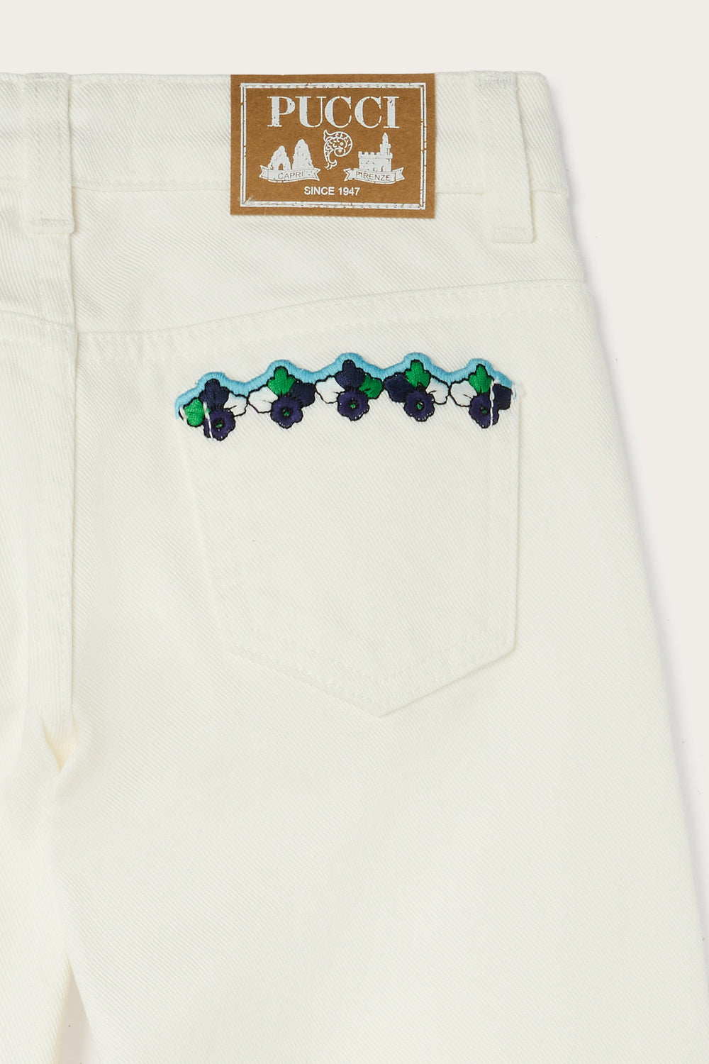 Flared Pants with Embroidered Details
  Pucci