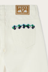 Flared Pants with Embroidered Details
  Pucci
