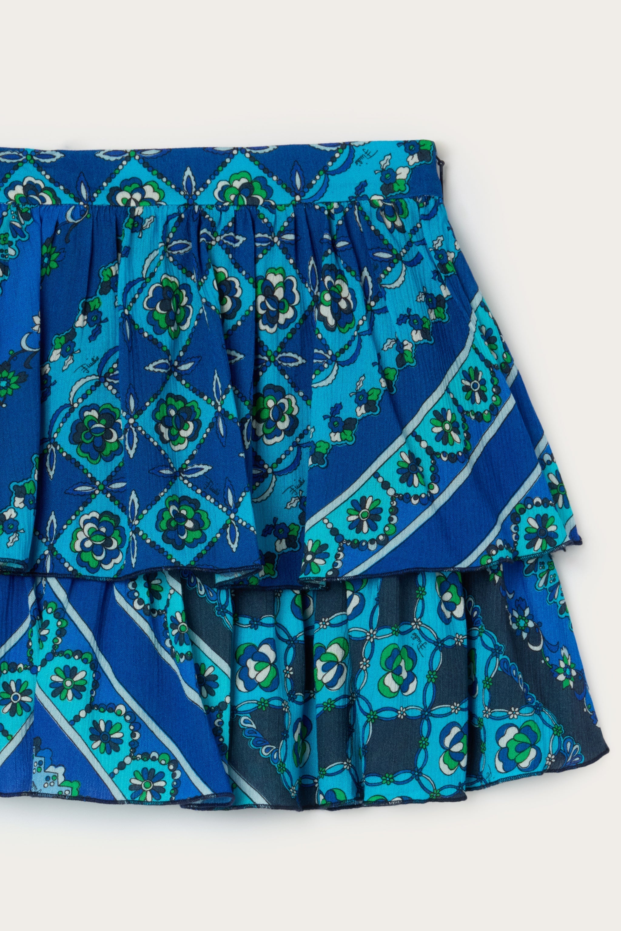 Festa Print Ruffle Skirt
  Pucci