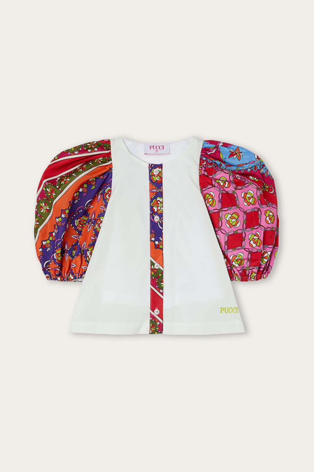 Blouse with Printed Balloon Sleeves
  Pucci