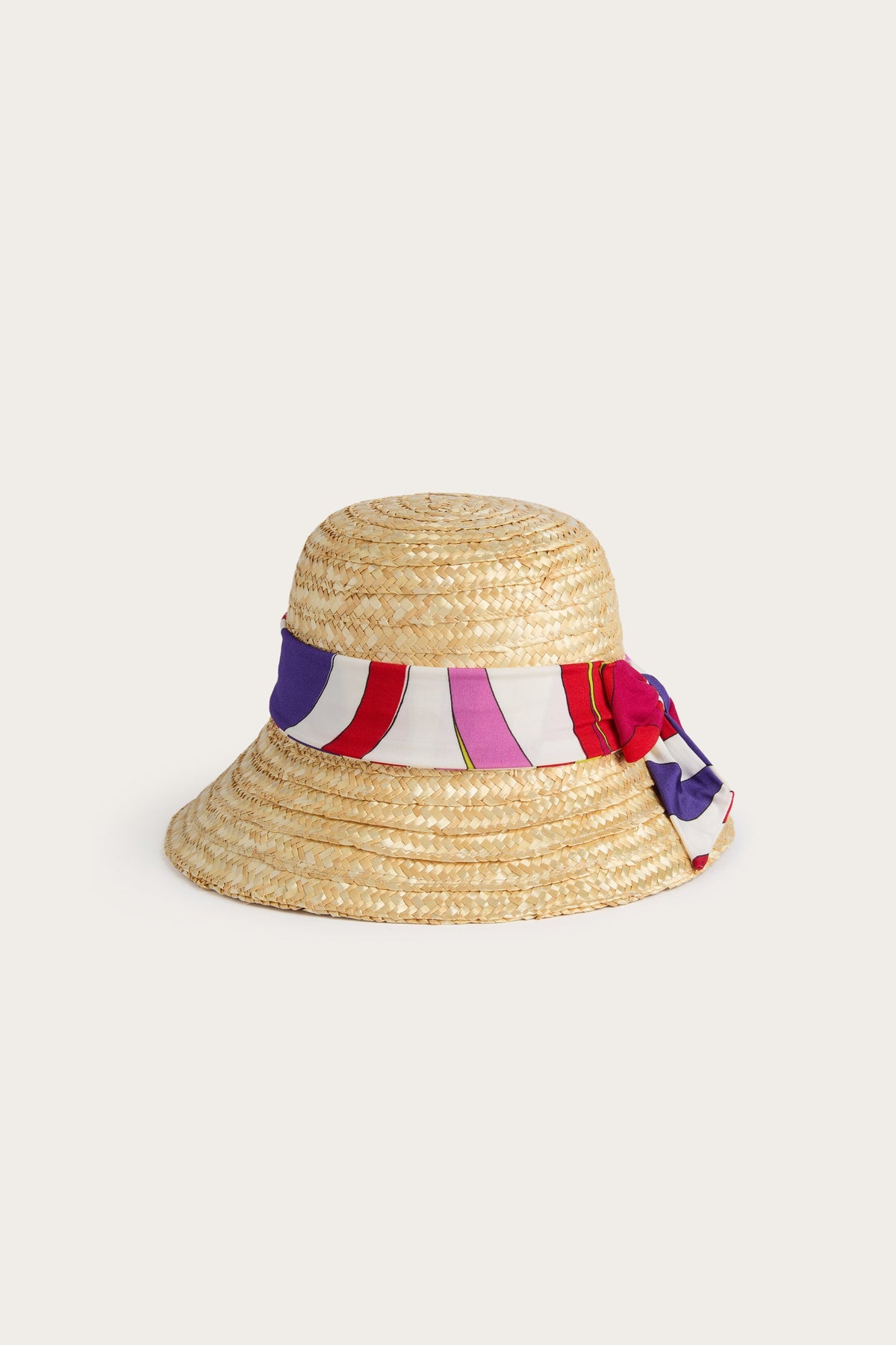 Straw Hat with Printed Bow
  Pucci