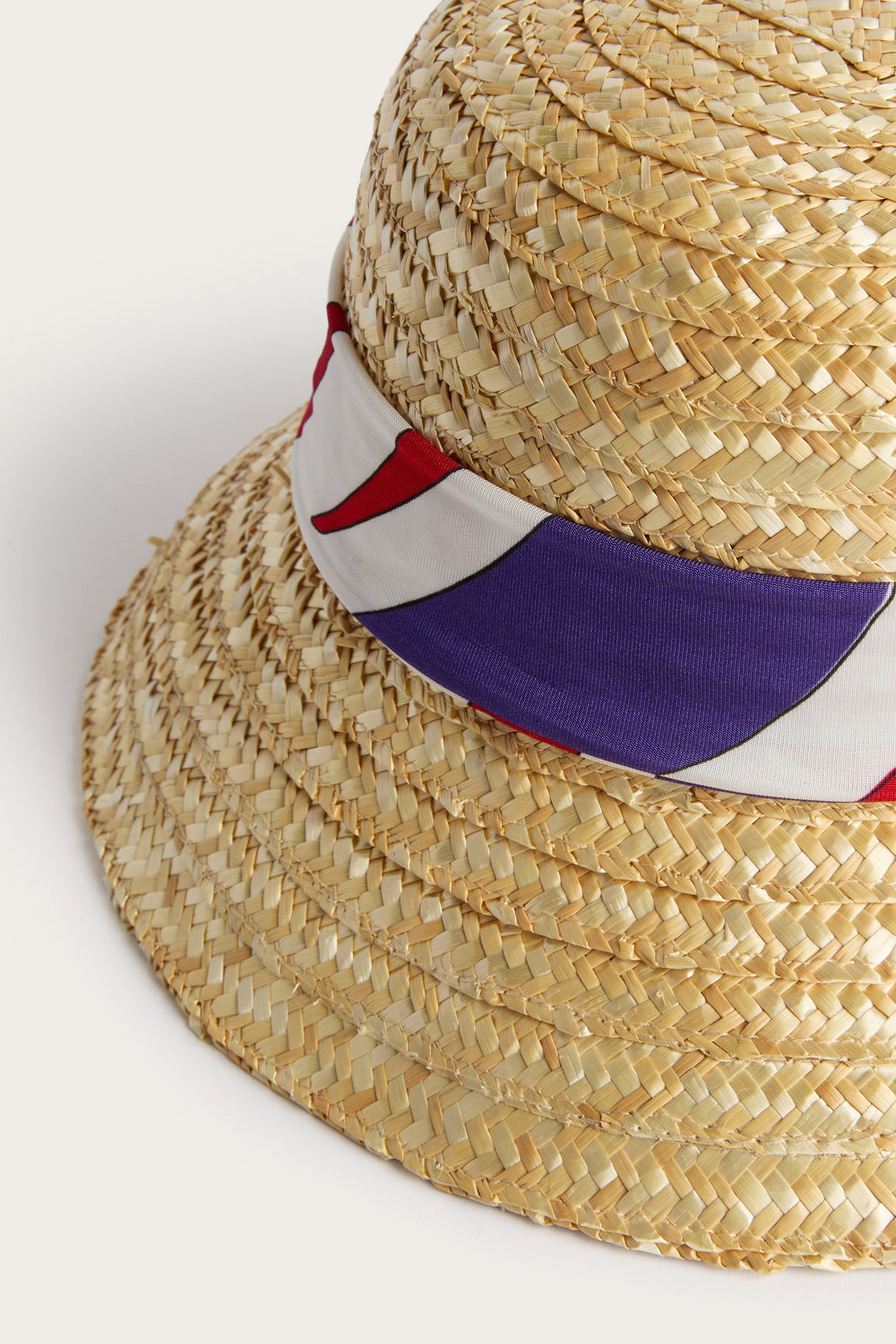 Straw Hat with Printed Bow
  Pucci