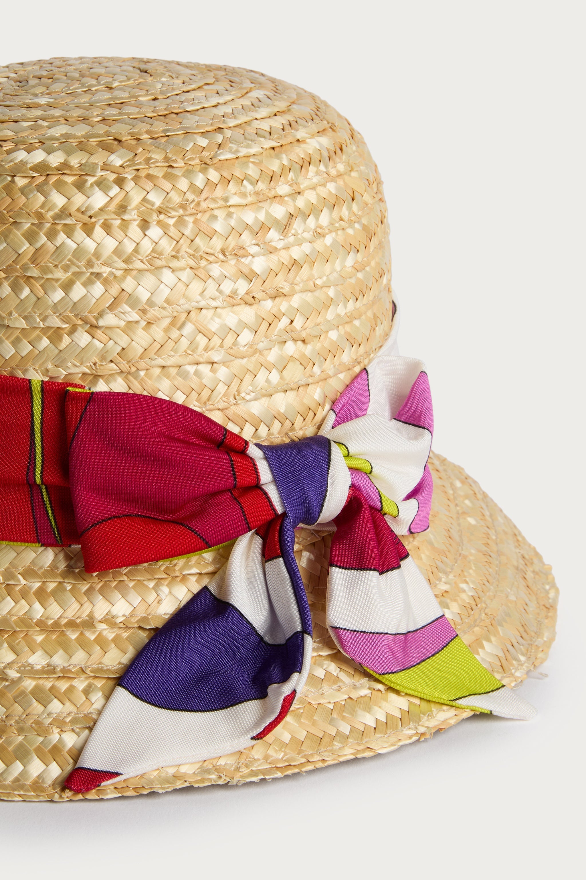Straw Hat with Printed Bow
  Pucci