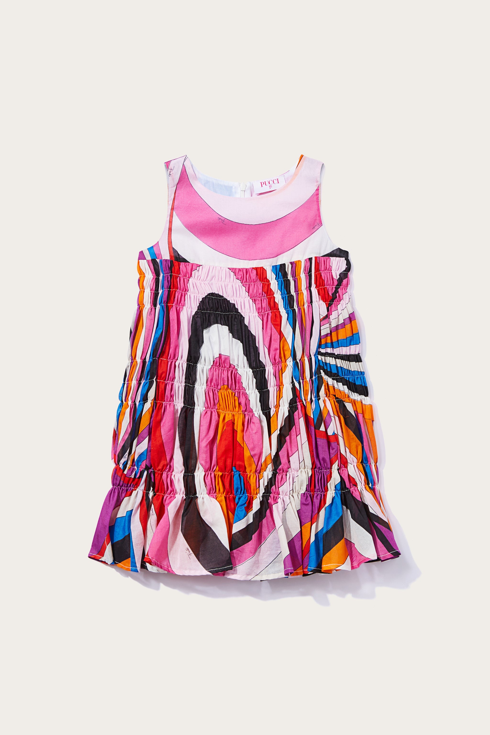 Iride-Print Smocked Dress
  Pucci
